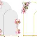 Metal Arch Backdrop Stand With Cover, 7.2FT+6FT Wedding Arch Frame, 3 Pack Arch Stand And Cover Set, Backdrop Arch Stand for Wedding Birthday Party Baby Shower Graduation Ceremony Decor