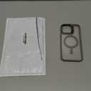 ESR for iPhone 15 Pro Max Case, Compatible with MagSafe, Military-Grade Protective Case, Built-in Stash Stand Phone Case, Scratch-Resistant Back Cover, Classic Series, Clear Grey