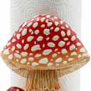 Mushroom Paper Towel Holder, Decorative Paper Towel Holder for Kitchen, Standing Paper Towel Holders Cute, Wood Roll Holder for Kitchen Accessories,Bathroom,Farmhouse,Christmas,Housewarming