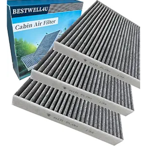 3 Pack BW134 Cabin Air Filter for Honda Accord Civic CR-V Odyssey Pilot Ridgeline Passport Crosstour CSX ILX MDX RDX RL RLX TL TLX TSX ZDX with Carbon