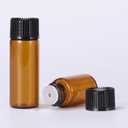 10PCS 5ML 1/6oz Amber Glass Bottle with Orifice Reducer and Screw Cap For Essential Oil Perfume Liquid DIY Sample Vials 1pc Clean Cloth + free 3ml Dropper