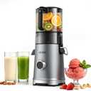 OSTBA Cold Press Juicer, 600W Slow Masticating Juicer with Large Feed Chute
