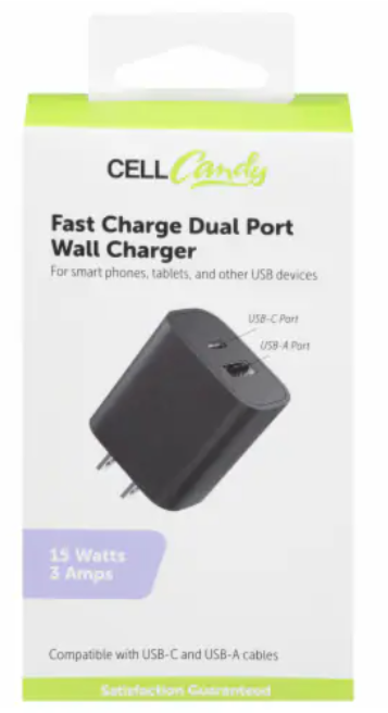 Fast Charge Dual Port Wall Charger