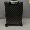 LUGGEX Luggage with Spinner Wheels, Polycarbonate Hard Shell Suitcase, Carry On 21 Inch, Charcoal Metallic