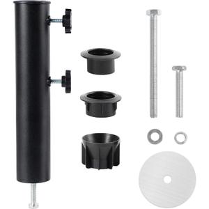 Blissun Umbrella Base stand Tube Outdoor, Patio Umbrella Base Pole Replacement, Heavy Duty Umbrella Base Holder Tube Bracket, Universal Umbrella Base Replacement Parts, Metal Black