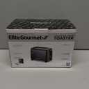 Elite Gourmet 2-Slice Cool Touch Toaster 6 Browning Levels, Extra Wide 1.25 Slots for Bagels & Thick Bread, Cancel Function, Compact, ETL Certified, Black