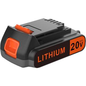 20 Volt MAX 2.0AH Battery Replacement for Black and Decker 20V Lithium-Ion BatteryCompatible with Tools, Outdoor Equipment and 20V Vacuums.