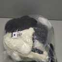 Suhine 8 Pcs Winter Hat Scarf Gloves Earmuff Set Knit Beanie Pompom Hat Warm Touch Screen Gloves for Women Men Adult (Black,white)