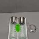 Home EC Original Stainless Steel Sea Salt and Pepper Grinder Set of 2 - Adjustable Ceramic Grinder - Diamond Pattern Glass - Salt and Pepper Shakers - Kitchen Spice Mill - Modern Kitchen Accessories