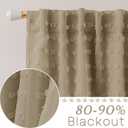 Lino Rosa Taupe Blackout Curtains Drapes 84 Inch Length 2 Panels Set for Living Room,Neutral Khaki Light Brown Boho Pattern Farmhouse Lightweight Curtains for Bedroom Nursery Boy 84 Inches Long, 50"W x 84"L