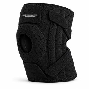 Knee Brace with Open Patella & Side Stabilizers, Adjustable Compression Knee Support for Men & woman, Breathable Support for Knee Pain, Running, Gym, Arthritis Relief