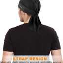 Bandanas Skull Caps for Men, Women Skull Cap Helmet Liner Cycling Hat Durags Motorcycle Bandana Sweat Wicking Do Rag (S)