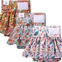 CuteBone Female Dog Diapers with Skirts 3 Pack Reusable Puppy Dresses Pants for Heat Cycle Period QBD12XS