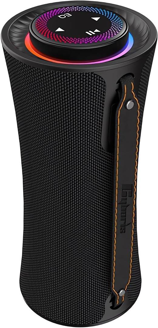 Portable Bluetooth Speaker, 80W Peak Wireless Speakers with Deep Bass, 360 Degree Surround Stereo Sound, 24H Play Time, Comfortable Handle, Colorful Lights ,Dual Pairing, for Home, Party, Outdoor