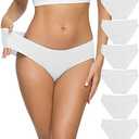 Altheanray Women’s Seamless Underwear No Show Panties Soft Stretch Bikini Underwears 6 Pack(AWB3081S-color15), S