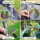 14-Inch Spiral Heavy-Duty Landscape Stakes, 50 Pack Galvanized Metal Landscape Spikes Edging Anchoring for Paver Edging, Weed Barrier, Artificial Turf, Garden Landscape