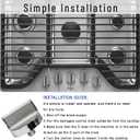 (2025 Upgraded) W10594481 Gas Stove Knobs Replacement for Whirlpool Range/OvenStainless Steel Control Knob Replaces WPW10594481 AP6023301 Cooktop Knob, Fit WCG97US6DS00 WCG97US0DS00, etc. 5 Pack