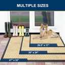 Smiry Front Door Mat Outside Entrance, Heavy Duty Sturdy Natural Rubber Doormat, Trap Dirt and Moisture, Easy Clean Low Profile Welcome Floor Mats for Indoor Outdoor Entry, 35x23 Inch, Beige