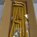 Nisoger Wedding Welcome Sign Stand, 68x31x 20 Heavy Duty Easel Stand for Sign with 4 Leather Strap, Welcome to Our Wedding Sign Holder, Metal Floor Standing Easels for Signs, Poster, Gold