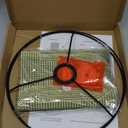 Rustic lamp Shade Bamboo with Decorative Green Geometric Figure Drum lamp shade for table lamps and floor lamps Ideal for Living Room Bedroom Easy Assemble Size 11.8 * 9.05Inch (Art Deco B)