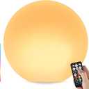 LOFTEK Pool LED Light Ball - 12-inch Sphere Lamp Rechargeable - 16 RGB Cool Lamp for Bedroom Ambient Lighting - Smart Night Light for Baby Nursery - Waterproof Light for Yard & Pool Decor, 1PCS