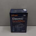 Nifogo Electric Lunch Box for Adults 80W Portable Heated Lunch Box for Men 3 in 1 Portable Food Warmer 110V/12V/24V with 1,8L Removable Stainless Steel Container & Bag(Black)