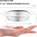 Kitchen Sink Strainer Stainless Steel, LASSHSWA Kitchen Sink Drain Strainer, Sink Strainers for Kitchen Sinks with Large Wide Rim 4.5" Diameter (2 Pack)