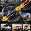 Steering Wheel Lock with 113dB Alarm, ELECTOP Heavy Duty Anti-Theft Car Device Car Wheel Lock with Adjustable Locking and 2 Keys, Car Security Lock Car Alarm System for Auto Truck Van SUV