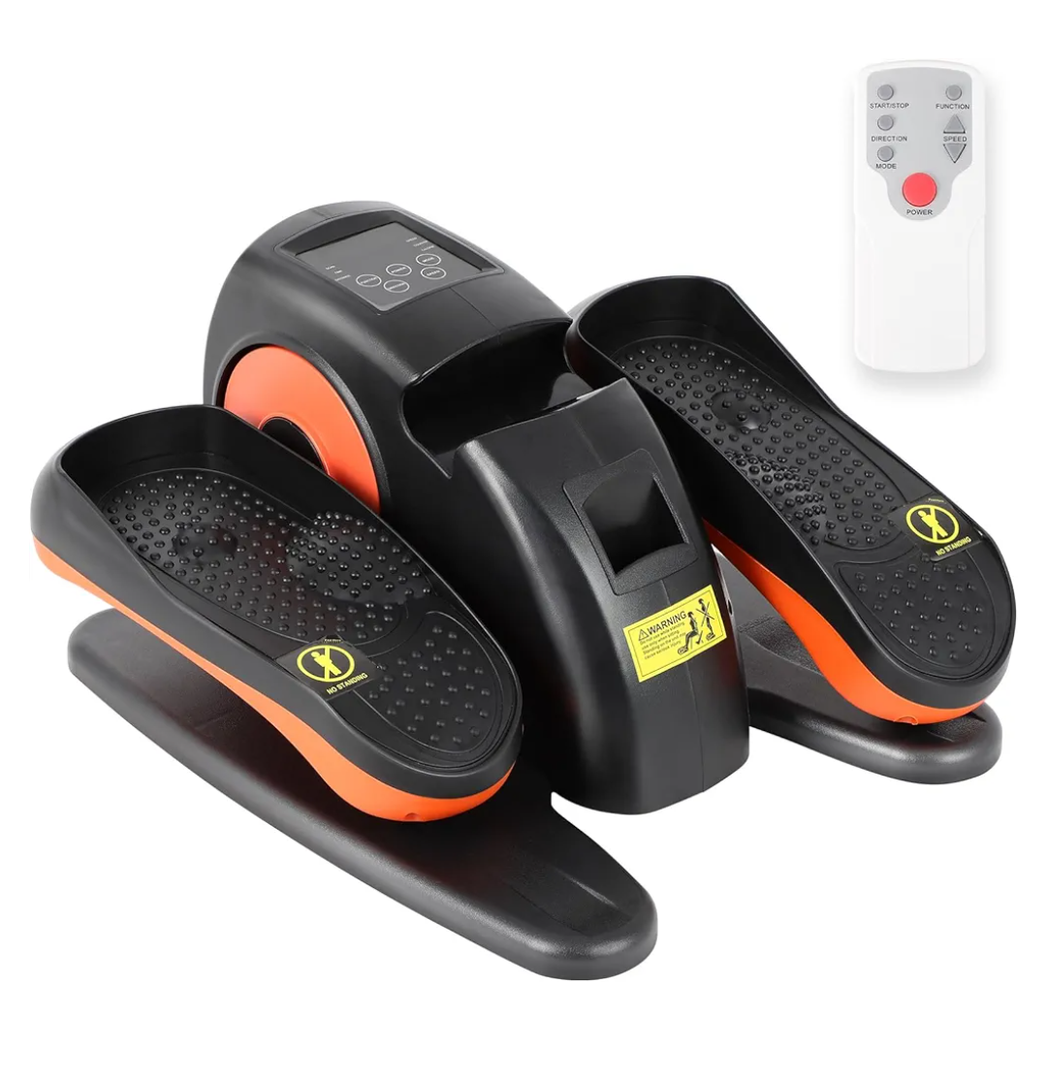 Under Desk Elliptical Machine for Seniors, Electric Seated Pedal Leg Exerciser While Sitting, Forward & Reverse Direction Elliptical Exercise Machine, Portable Mini Under Desk Elliptical