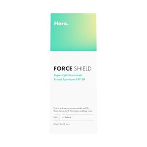 Hero Cosmetics Force Shield Superlight Sunscreen SPF 30 - Lightweight Sunscreen for Face & Acne-Prone Skin with Zinc Oxide - Fragrance Free 50 ml (1.69 Fl Oz (Pack of 1))