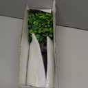 Der Rose 14.5" Fake Plants for Black Bathroom Decor Artificial Eucalyptus Stems in Black Glass Vase with Faux Water for Office Desk Accessories Home Wedding Decor