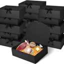 12Pack Black Gift Boxes with Lids, 129.83.1 Inch Groomsmen Proposal Box, Luxury Black Gift Box with Ribbon for Bridesmaid Box, Graduation, Christmas, Wedding, Birthday, Party