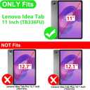 for Lenovo Idea Tab 11 Case with Pen Holder Shockproof Cover for Lenovo Idea Tab TB336FU Case,Black