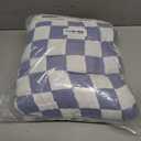 6-Layer Gauze Muslin Blanket 100% Cotton Blue Checkerboard King Size 90"x104" Cooling Throw Blanket Lightweight Soft and Breathable Cozy Blanket Bed Coverlet Both Sides (Blue Checkerboard, King)