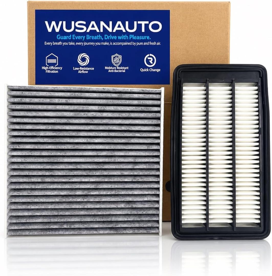 Engine & Cabin Air Filter Combo for (Gas Only – Not for Hybrid) Honda CR-V CRV CR V 2017-2022 (1.5L),Honda Civic 2016-2021 (1.5L)| Premium 2-in-1 Set| High Performance | OE CF11182 CA12050