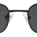 SOJOS Trendy Small Y2k Rectangle Sunglasses Womens Mens, Retro Narrow Chic Thin Skinny Sunnies SJ1187 (Matt Black/Grey)