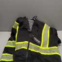 FONIRRA Men's High Visibility Safety ANSI Class 3 Lined Fleece Hoodie Sweatshirt with Black Bottom Jumper Workwear for Men(Black, L)