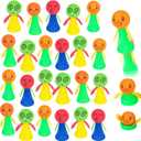 24Pcs Jumping Spring Rockets Launchers Fidget Emoticon Popper Toys for Kids Party Favors,Valentine Day Gifts Birthday Return Gifts,Pinata Goodie Bag Stuffers,Treasure Box Classroom Rewards Prizes