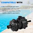 SP071620T Multiport Control Valve with Clamp and O-Ring Compatible with Hayward Pro Series Sand filter S310T2 S360T2 S270T2 Vari-Flo Valve Top Mount