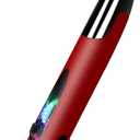 lychee Rechargeable Pocket Pen Mouse, Left/Right-Handed Wireless Optical Ergonomic Mouse with Stylus Function RGB Backlit Type-C & Micro USB Adapter for PC Laptop Notebook Mac (Red)