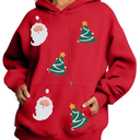 FRYAID Christmas Hoodie Women Merry Christmas Tree Sequins Sweatshirts Cute Xmas Snowman Santa Claus Sweater Holiday Pullover (Small)