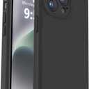 Vooii Compatible with iPhone 13 Pro Case, Liquid Silicone Upgrade [Camera Protection] [Soft Anti-Scratch Microfiber Lining] Shockproof Phone Case for iPhone 13 Pro 6.1 inch - Black