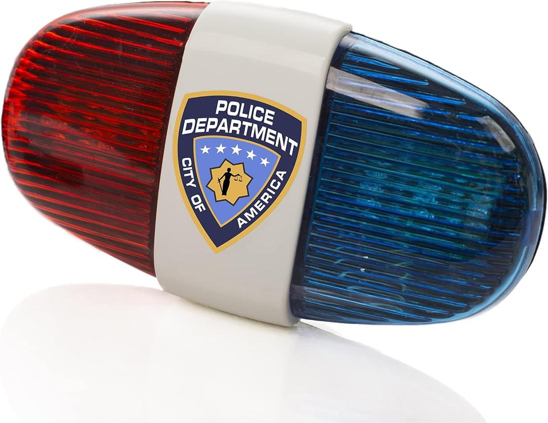 Bike Lights for Kids with Sirens, Police Pretend Play Toy, Safety Light Bicycle Accessories, Waterproof, (Now with Softer Sounds, Batteries not Included)