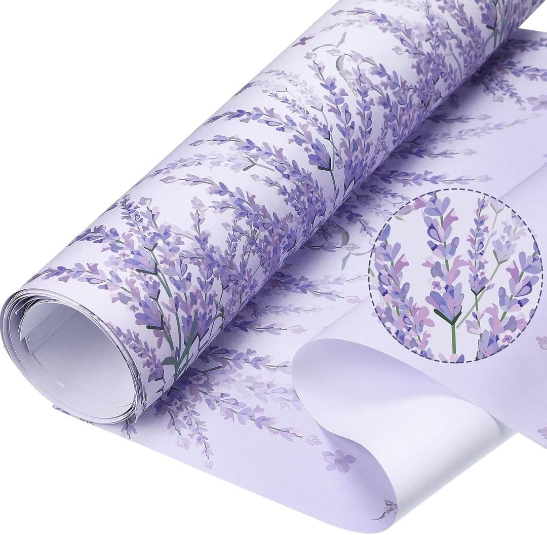 10 Sheets Drawer Liners for Dresser Scented Drawer Liners Non Adhesive Scented Paper for Fragrant Home Shelf Closet(Lavender,Lavender)  19.69"L x 14"W