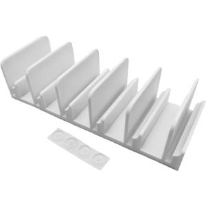 Lids Organizer Stand, Lids Holder Only Compatible with Rubbermaid Brilliance Lids of 3.2 Cup, 4.7 Cup, 1.3 Cup, Holds up to 6 Lids (Not Fit for Other Brands), White, 1 Pack