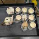 fanquare 15 Pieces British Porcelain Tea Set, Floral Vintage China Coffee Set, Wedding Tea Service for Adult, Big Tea Cup