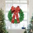 Artificial Christmas Wreath, Green Christmas Wreath16 Inch Canadian Pine Artificial Christmas Wreath Gifts for Christmas Party Decor, Front Door Wreath, Unlit, Pack of 4 (3, Green 16inch)