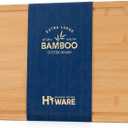 Hiware Extra Large Bamboo Cutting Board for Kitchen, Heavy Duty Wood Cutting Board with Juice Groove, 100% Organic Bamboo, Pre Oiled, 18" x 12" (Natural)
