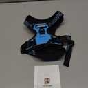 rabbitgoo Dog Harness Small Sized, No Pull Pet Harness with 3 Buckles, Adjustable Soft Padded Vest with Control Handle, Walking Reflective Pet Vest for Small Dogs, Blue, Small