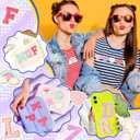 Chenille Letter Patches Self-Adhesive for Backpacks: Funcolor 82PCS Stick on Varsity Letter Patches - Cute Star Lightning Heart Rainbow Chenille Patch Stickers for Clothing Hats Bags